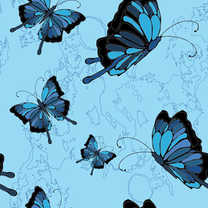 Blue Butterflies