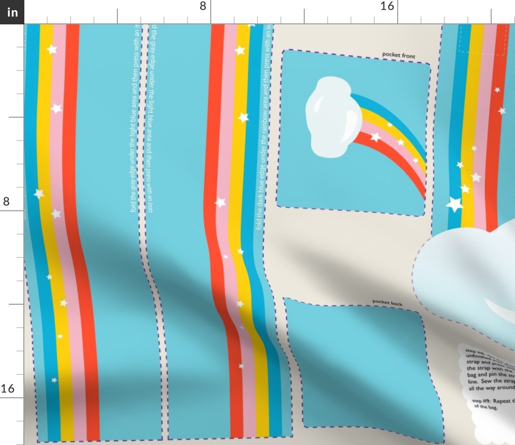 DIY Rainbow Tote Bag  (click to see sewn version)