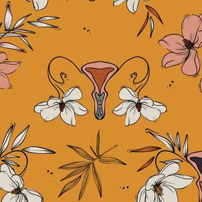 Vagina vulva  floral design