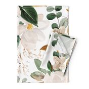 gold magnolia floral - oversized