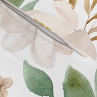 gold magnolia floral - oversized