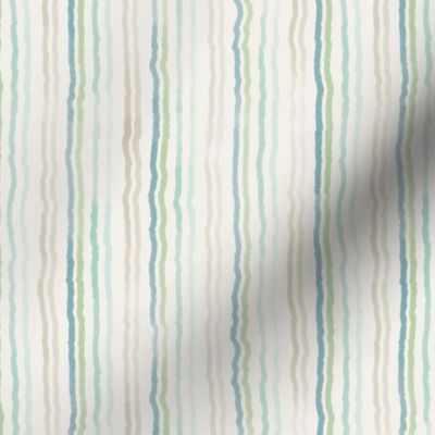 watercolor stripes beachy blue green tan