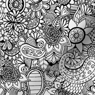 doodles - black and white