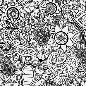 doodles - black and white