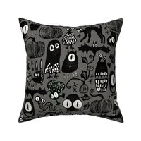 Gothic Halloween Monsters {gray}