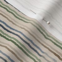 watercolor stripes olive slate tan