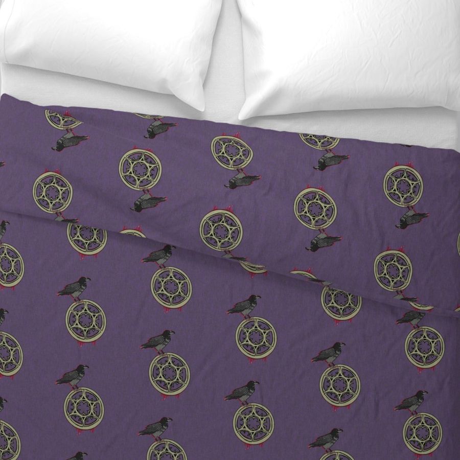 Pattern_purple_gothic_halloween_raven_blood_drip_linen