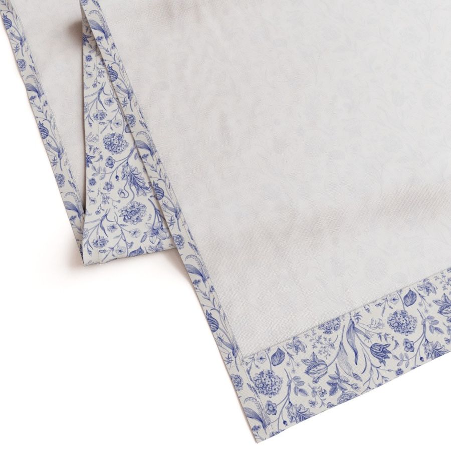 Blue and white floral pattern