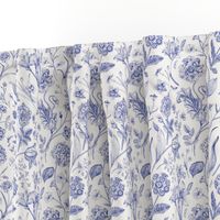 Blue and white floral pattern