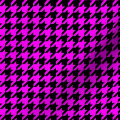 Black and Hot Pink Houndstooth