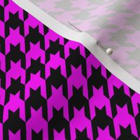 Black and Hot Pink Houndstooth