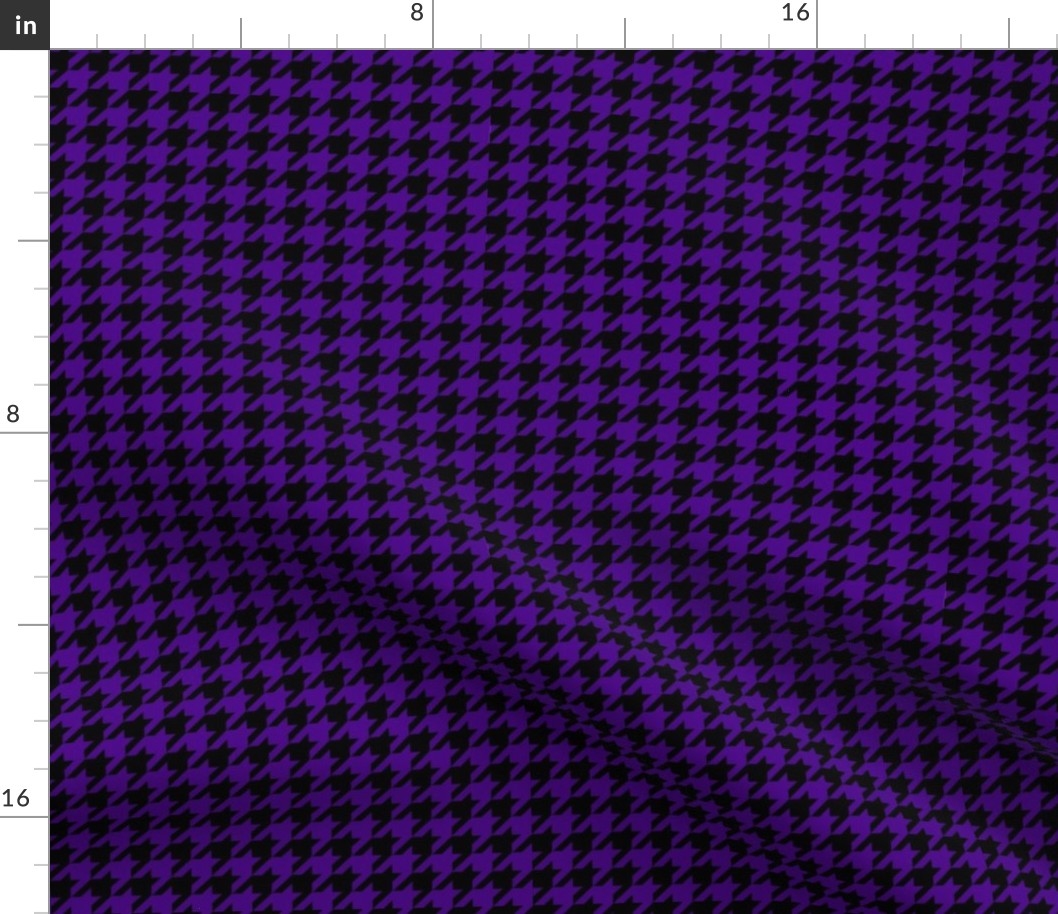 Black and Purple Houndstooth