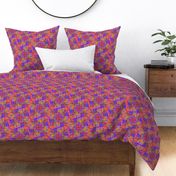 Sabrina vermilion blue pink orange lime  trending Neo Art Deco table runner tablecloth napkin placemat dining pillow duvet cover throw blanket curtain drape upholstery cushion duvet cover wallpaper fabric living decor clothing shirt 