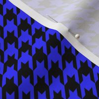 Black and Royal Blue Houndstooth