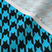 Black and Turquoise Houndstooth