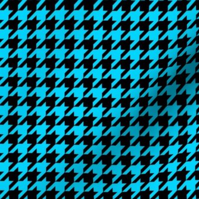 Black and Turquoise Houndstooth