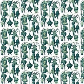 Ernst Haeckel Peridinea Teal Ditsy