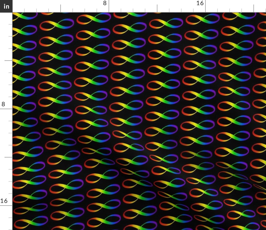 Rainbow Infinity Symbol for Autism, Autistic Pride, and Neurodiversity - on  Black