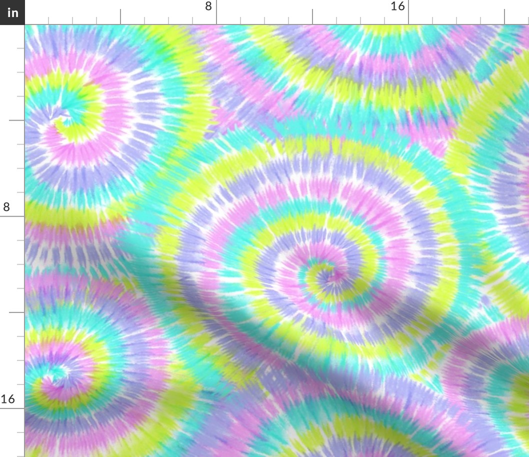 Multicolor Tie Dye Swirls