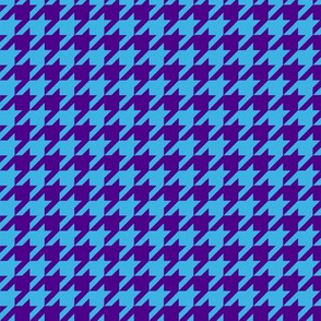 Purple and Turquoise Houndstooth