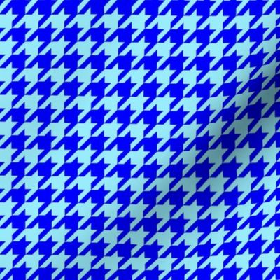 Royal Blue and Sky Blue Houndstooth