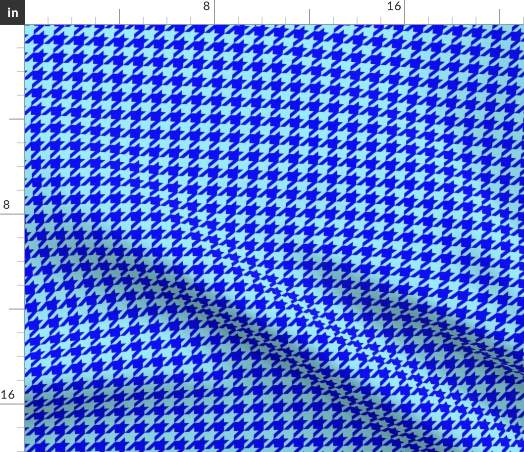 Royal Blue and Sky Blue Houndstooth