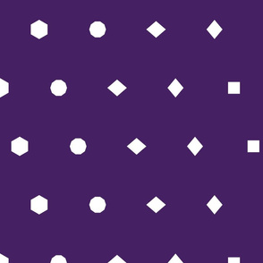  Polka dot Dice Set - Purple