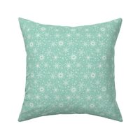 Snowflakes Teal | Small Scale