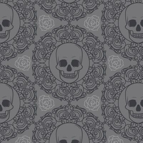 Boneyard Damask | Grey