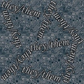 Pronoun Fabric - They/Them (Grey)