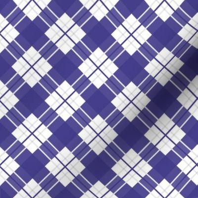 Purple White Plaid School Colors