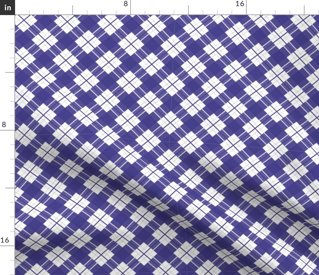 Purple White Plaid School Colors