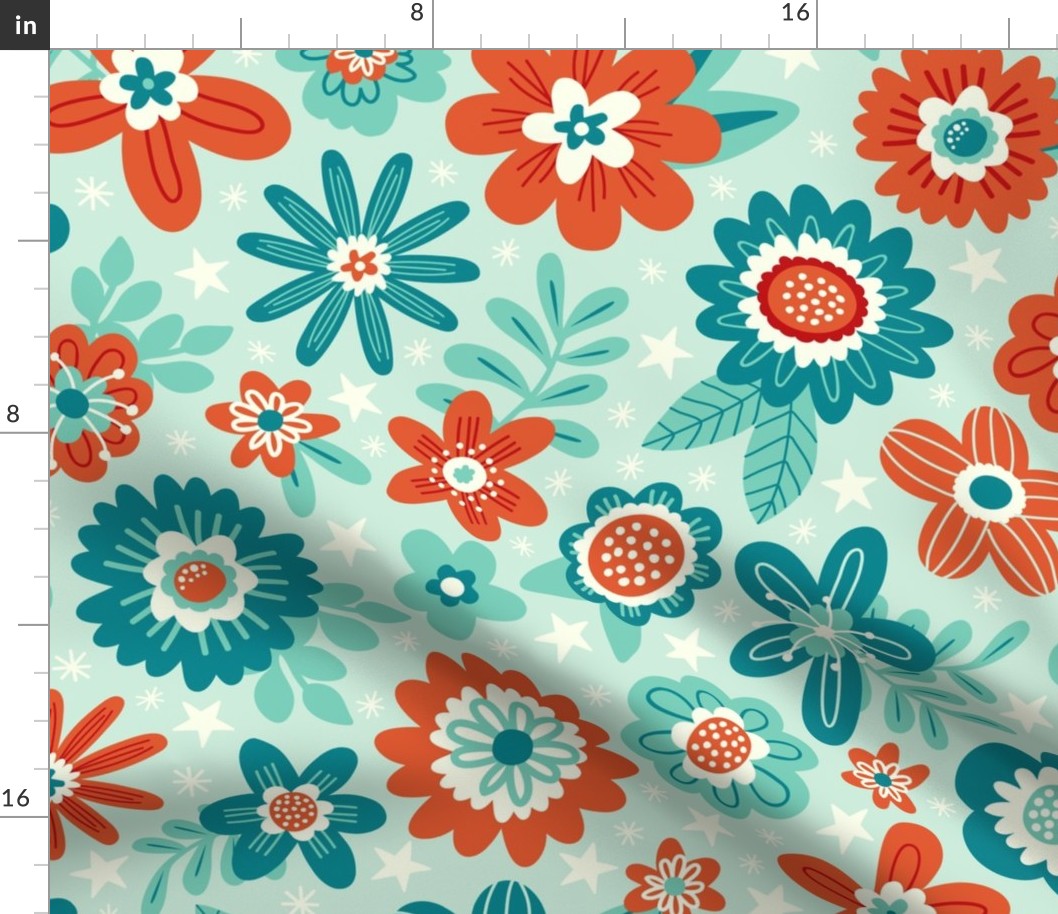 Patriotic Floral | Extra Large Scale