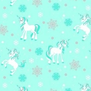 Winter Unicorns in mint