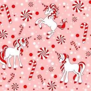 Sparkling Peppermint Unicorns Pink