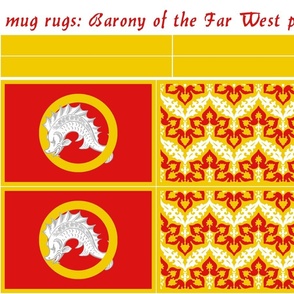 mug rugs: Barony of the Far West (SCA)