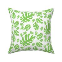 Funky Tropical Leaf Pattern! (green & white)
