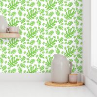 Funky Tropical Leaf Pattern! (green & white)