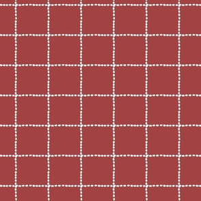 small ruby windowpane check