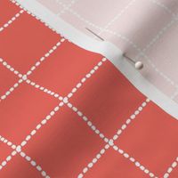 small coral windowpane check