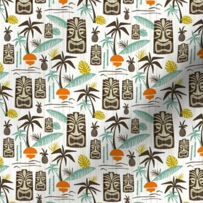 Island Tiki - White - Orange Sunset Small Scale