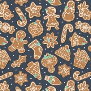 Gingerbread Cookies Navy