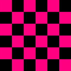 Checker Board - Bubblegum Pink Black