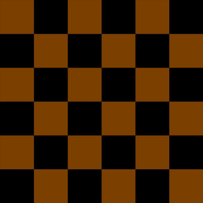 Checker Board - Chocolate Brown Black