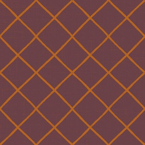 Hand drawn lattice - maroon
