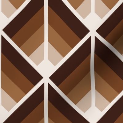 Retro 70s geometrics earthy brown dark scales