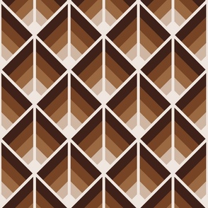 Retro 70s geometrics earthy brown dark scales