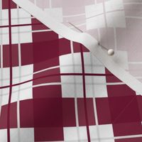 Maroon White Plaid School Colors