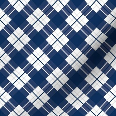 Navy White Plaid School Colors