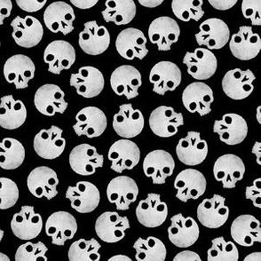Skulls on black